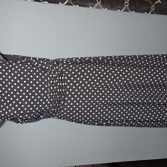 Lauren Ralph Lauren Gray Polka Dot Dress - Picture 11 of 13